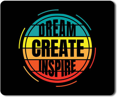 Flair Print Visibee Dream create inspire Designer Gaming Non-Slip Rubber Base Mouse Pad for Laptop/Computer (23 cm x 19 cm) MP454 Non Slip Base Mousepad(Multicolor)
