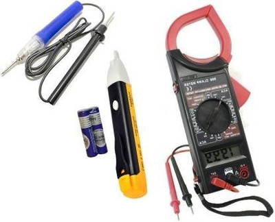 Vikas AC/DC Digital Clamp Multimeter DT266 Electronic Volt AMP Resistance Tester Clamp Meter Data Hold AC 750V DC 1000V With Bag Digital Multimeter With 1pc AC Voltage Tester Volt Test Pen Detector Sensor 90~1000V Non-Contact Digital Voltage Tester and 1pc Continuity tester (Pack Of 3pc) Digital Mul Vikas AC/DC Digital Clamp Multimeter DT266 Electronic Volt AMP Resistance Tester Clamp Meter Data Hold AC 750V DC 1000V With Bag Digital Multimeter With 1pc AC Voltage Tester Volt Test Pen Detector Sensor 90~1000V Non-Contact Digital Voltage Tester and 1pc Continuity tester (Pack Of 3pc) Digital Mul