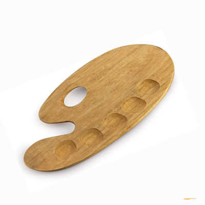 stationerie Wooden 5 Paint Wells Palettes(Set of 1, Wood)
