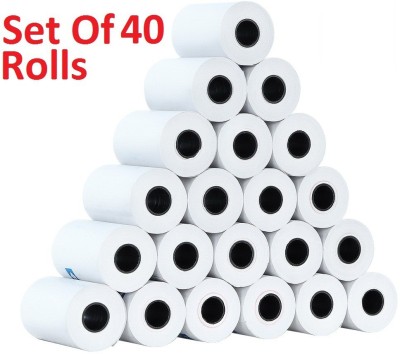 BIS OFFICE THERMAL PAPER ROLL 55MM X 12MTRS 50 gsm Thermal Paper(Set of 40, White)