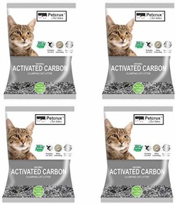 Petcrux Exclusive Scoopable Natural Activated Carbon Cat Litter, 5Kg (Pack of 4 - Total 20 Kg) Pet Litter Tray Refill