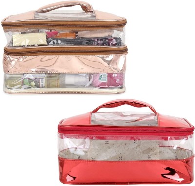 N A PURSE Pack Of 2 Women Cosmetic case for girls Ladies toiletry bag Cosmetic Bag(Pack of 2)