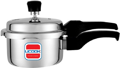 UCOOK Triply 1.5 L Outer Lid Induction Bottom Pressure Cooker(Stainless Steel)