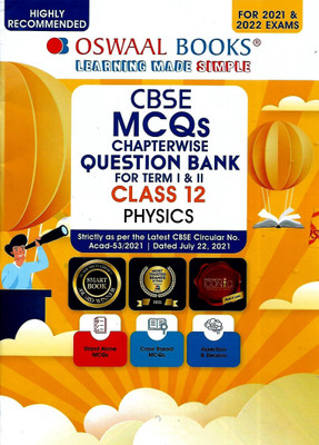 CBSE MCQs CHAPTERWISE QUESTION BANK FOR TERM PHYSICS CLASS 12 OSWAL BOOKS & LEARNING PVT. LTD(Paperback, THE EXPERIANCED AUTHOR)
