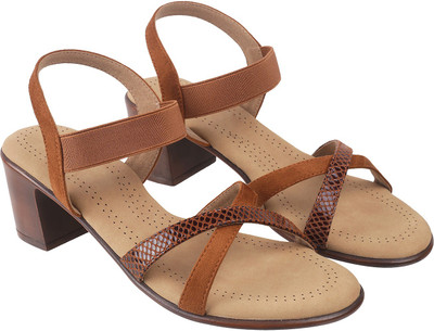 METRO Women Heels(Brown , 8)