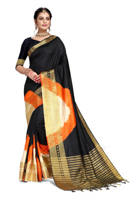 jayant creation Striped Banarasi Art Silk Saree(Multicolor)