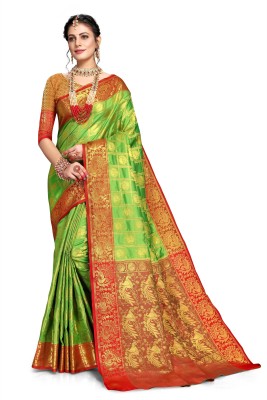 jayant creation Embellished Banarasi Art Silk Saree(Multicolor)
