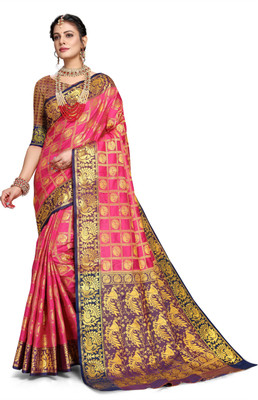 jayant creation Animal Print Banarasi Art Silk Saree(Multicolor)
