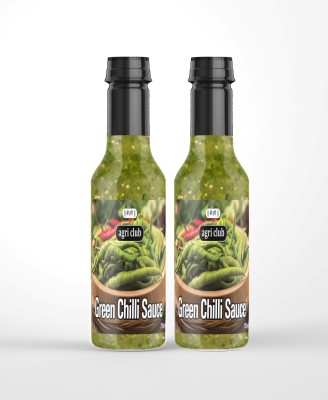 AGRI CLUB Green Chilly Sauce 180 Gm Sauce(2 x 180 g)