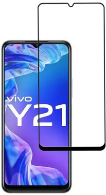 Mersal Edge To Edge Tempered Glass for Vivo Y21, (Premium Edge To Edge Full Glue Branded Glass)(Pack of 1)