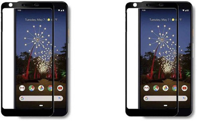 small candy Edge To Edge Tempered Glass for Google Pixel 3a(Pack of 2)