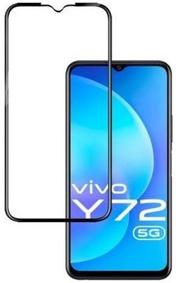 Ghilli Edge To Edge Tempered Glass for Vivo Y72 5G(Pack of 1)