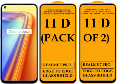 Rhosyn Edge To Edge Tempered Glass for Temp Realme 7 Pro pck2(Pack of 2)