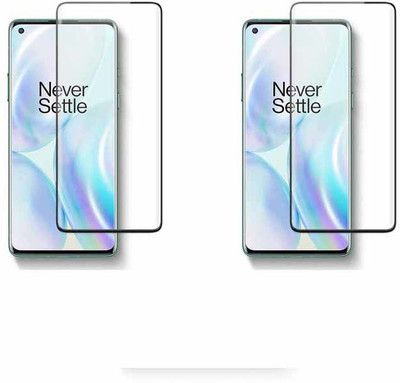 small candy Edge To Edge Tempered Glass for OnePlus 8(Pack of 2)