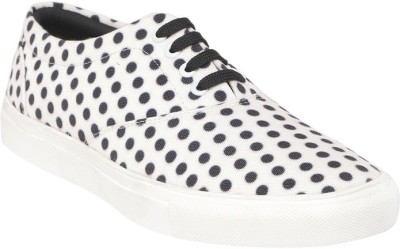 FF FUNKFEETS Canvas Shoes For Men(Black, White , 7)