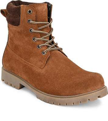 SHENCES Boots For Men(Tan , 7)