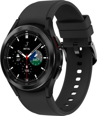 SAMSUNG Galaxy Watch4 Classic Bluetooth (4.2cm) Smartwatch  (Black Strap, Free Size)