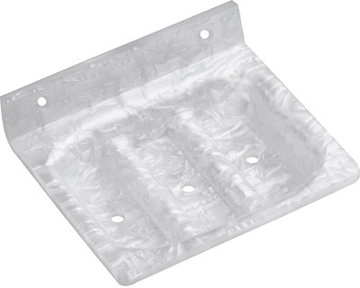 Rab Square Soap Dish Fix with One Compartment (4.6X4.1 inch) (32279)(White)