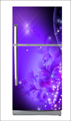 wildartcreation 60 cm Abstract decorative 3d decorative fridge3d design with black background full fr Self Adhesive Sticker(Pack of 1)