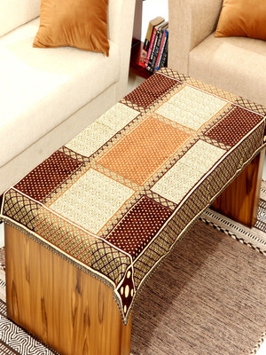 BELLA TRUE Abstract 4 Seater Table Cover(Multicolor, Velvet)