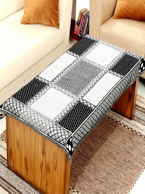 BELLA TRUE Abstract 4 Seater Table Cover(Black, Velvet)