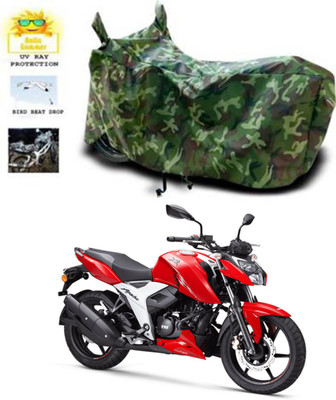 Mdstar Waterproof Two Wheeler Cover for TVS(Apache RTR 160 4V, Blue)