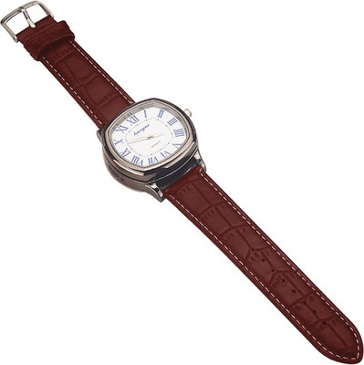 Huayue Semi Formal Analogue Dial USB Rechargeable Business Class Watch Lighter For Men & Boys| Quartz Movement Brown Leather Strap And Heavy Alloy Silver Case | Windproof And Flameless Cigarette Lighter, USB Cable(Brown Silver) Huayue Semi Formal Analogue Dial USB Rechargeable Business Class Watch Lighter For Men & Boys| Quartz Movement Brown Leather Strap And Heavy Alloy Silver Case | Windproof And Flameless Cigarette Lighter, USB Cable(Brown Silver)
