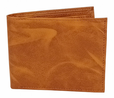 Rozvolt Men Formal Tan Artificial Leather Wallet(7 Card Slots)