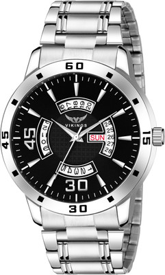 VIKINGS VK-GR-1104-BLK-CHN-DD CALENDAR WATCH Analog Watch  - For Boys
