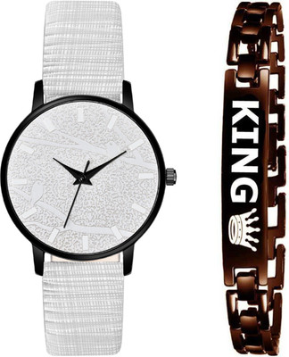 Stepso New Combo Attractive Sparrow Design Dial & Genuine Leather Strap With Brown Bracelet Analog Watch  - For Boys & Girls