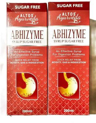 ALTOS Abhizyme Syrup Sugar Free 200ml+200ml(Pack of 2, 400 ml)
