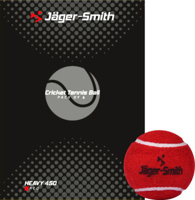 Jager-Smith Heavy-450 Cricket Tennis Ball(Standard, Pack of 6, Red)