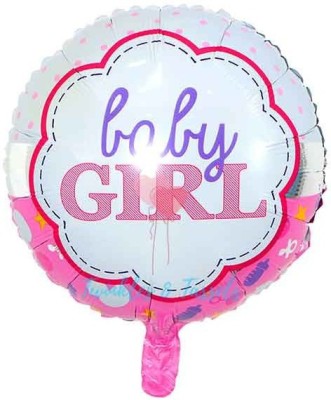 Hippity Hop Printed Baby Girl Printed with Pink polka dot printed Decorative Round Foil Balloon 18 inch For Welcome New born baby baby birth decoration, it’s a girl decoration Pack of 1 (Multicolor) Balloon(Multicolor, Pack of 1)