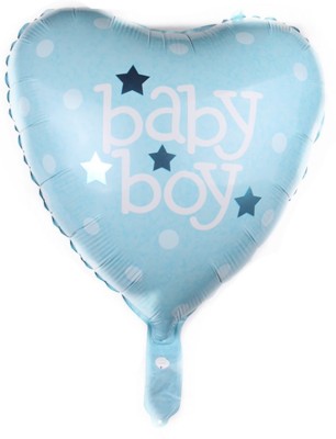 Hippity Hop Printed Baby Boy Printed heart shape on Blue Decorative heart shape Foil Balloon 18 inch For Welcome New born baby baby birth decoration, it’s a boy decoration Pack of 1 (Multicolor) Balloon(Multicolor, Pack of 1)