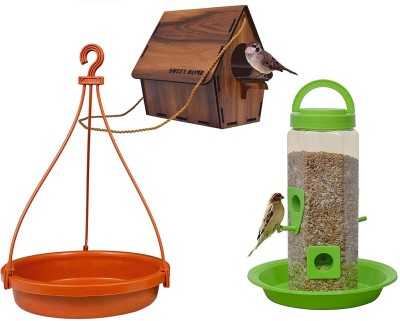 primecode Window Bird Feeder Bird Feeder(Green, Orange)