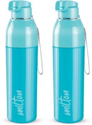 MILTON Steel Convey 900 Insulated Inner Stainless Steel Water Bottle, Set of 2, Cyan 630 ml Bottle(Pack of 2, Blue, Steel)
