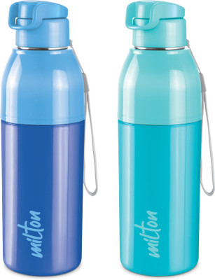 MILTON 520 ml Steel Bottle(Pack of 2, Blue)
