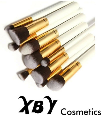 XBY Synthetic Makeup Brush Set - white (Pack of 10)(Pack of 10)