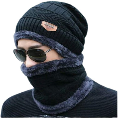 ZACHARIAS Self Design Beanie Cap
