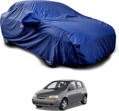 GOSHIV-car and bike accessories Car Cover For Chevrolet Aveo Uva (With Mirror Pockets)(Blue)