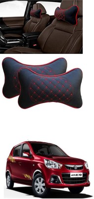 RONISH Blue, Red Leatherite Car Pillow Cushion for Maruti Suzuki(Rectangular, Pack of 2)