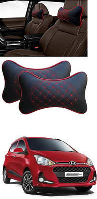 RONISH Blue, Red Leatherite Car Pillow Cushion for Hyundai(Rectangular, Pack of 2)