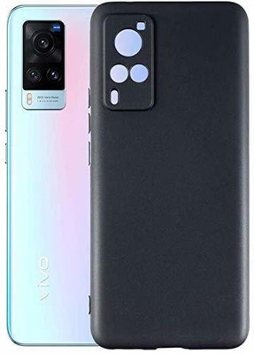 DropFit Back Cover for Vivo X60 Pro(Black, Silicon, Pack of: 1)