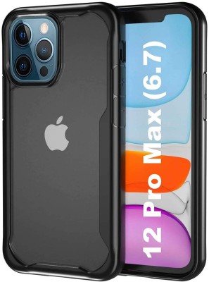 Flipkart SmartBuy Back Cover for Apple iPhone 12 Pro Max Air Cushion TPU Case(Black, Matte Finish, Pack of: 1)