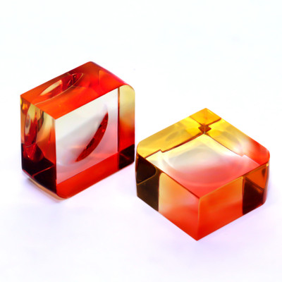 Frik 2 Compartments Acrylic Paper Weight(Rainbow)