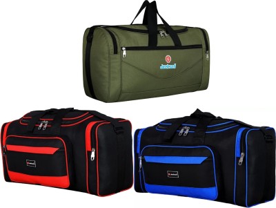 G Jeckson (Expandable) Combo Lightweight Waterproof Luggage Duffel Bag pack of 3 Travel Duffel Bag ( Red, Blue, Green) Duffel Without Wheels