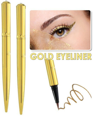 MYEONG SHIMMERY & SHINY DIAMOND GOLD EYE LINER PACK OF 2 3 g(GOLD)