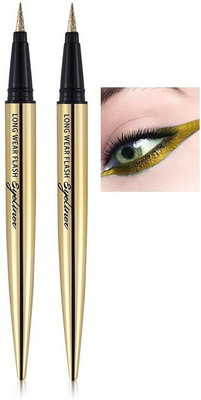 MYEONG BEST SHIMMERY & SHINY GOLD WATER PROOF EYE LINER COMBO OF 2 6 g(GOLD)