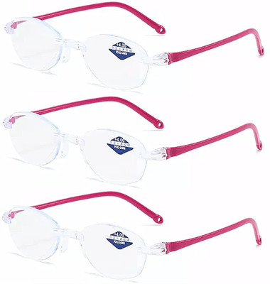 Augen Rimless (+2.50) Rectangle Reading Glasses(50 mm)