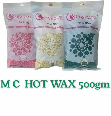 Miss Care 500GM HOT BEAN WAX (STRIPLESS ) HAIR ROMVER FOR BODY WAXING , HOME ,BEAUTY ,SALON USE Wax